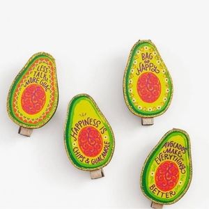 NEW 4 Happy Clips Avocados Magnets by NATURAL LIFE